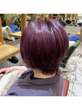 シャペウ駒込 ダメージを抑えた濃いピンクのダブルカラー