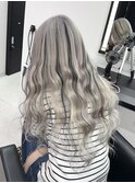 シルバーカラー/シールエクステ/ローライト