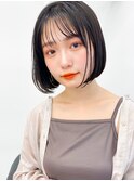 20代30代40代ミニボブアッシュブラック透明感小顔ブリーチなし
