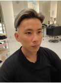メンズスタイル、ブリーチ、ミルクティ、ホワイトベージュ