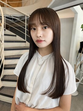 ロライマ 中目黒(roraima) ナチュラルストレート/大人可愛い/小顔/顔周りレイヤー/後れ毛