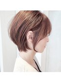 say.ショートボブひし形ショートオリーブグレーアッシュブランド