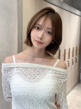 シー バイ ロンド 新宿(Sea by Lond) ココアベージュ×レイヤー[小顔/黒髪/オリーブグレー]