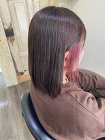 ココロヘアー ウィル 半田山店(Cocolo hair Will) 艶ボブ×ピンクインナー