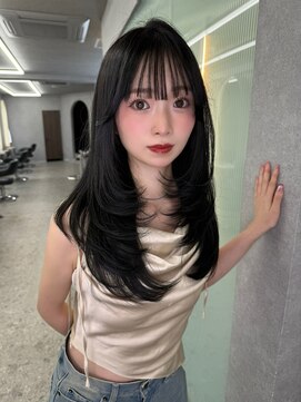 ボタン ハカタ(VOTAN hakata) レイヤーカット/ブルーブラック/韓国ヘア