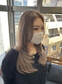 ミルクティーベージュシールエクブリーチカラーレイヤーカット
