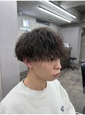 メンズマッシュツーブロックシースルーマッシュマッシュウルフ