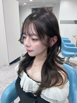 ボタン 熊本(VOTAN)&nbsp;透ける暗髪/レイヤーカット/顔まわり/韓国ヘア/熊本美容室