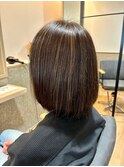 冬スタイル◎30代～40代白髪ぼかしハイライトボブ