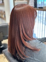 シュヴー 門前仲町(CHEVEUX)&nbsp;顔周りレイヤースタイル/オレンジブラウン