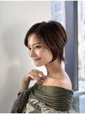 横顔美人 上品大人ショート