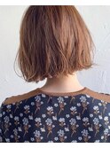 アパレル系女子に大人気！動きのある切りっぱなしボブ【表参道】