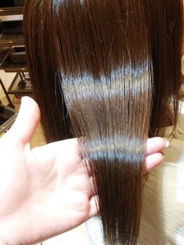 ヘアーメイク プラム(Hairmake PLUM)の写真/【森小路】１人１人の髪質に合わせた薬剤選んでくれる◎今までのストレートとは一味違う♪