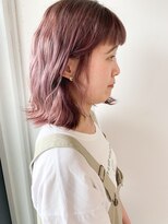 ヘアーサロン モンクール(hairsalon mon'coeur) ミディ×ベビーピンク