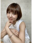 マッシュショート#大人ボブ#ツヤ髪スタイル###ペールベージュ