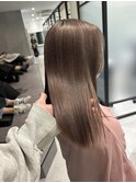 暖色系ミルクティー×パツっとカット☆
