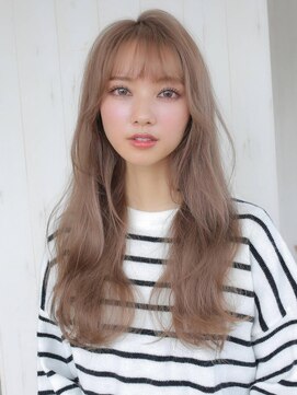アグ ヘアー ロジー 京田辺店(Agu hair logy) 《Agu hair》ハイトーン×ミストバングで最旬トレンドロング