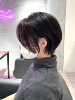 ラッキーヘア 加古川(Lucky Hair)&nbsp;しっとりハンサムショート×寒色カラー【カドワキ】