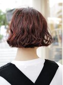 自然乾燥で決まるクセ毛風ボブヘアー