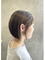 エッジ ヘア メイク(edge hair +make)&nbsp;ボブ/ハイライト/グレージュカラー/オリーブベージュ