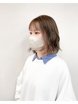 トップヘアー 玉島店(TOP HAIR)&nbsp;《TOPHAIR 玉島店/ ベリー》インナーカラーボブ×ネイビーカラー