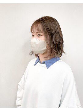 トップヘアー 玉島店(TOP HAIR) 《TOPHAIR 玉島店/ ベリー》インナーカラーボブ×ネイビーカラー