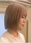 ダブルカラーミルクティーピンクベージュカラーハイトーンカラー