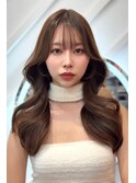 コテ巻き王道レイヤーカット韓国ヘ