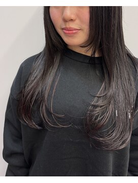 アチーブ ヘア デザイン(achieve hair design) レイヤーカット大人可愛い黒髪小顔ロング20代30代40代