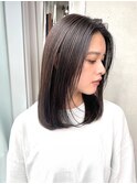 ミディアムレイヤー×ストレート髪質改善