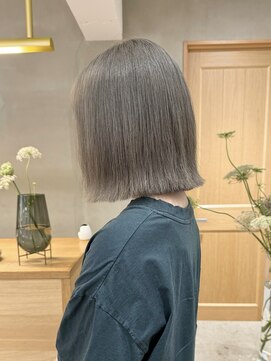 ローレン(LOREN) 黒髪/ボブルフ/ネビージュ/小顔/ワンレン/栄/髪質改善/前髪