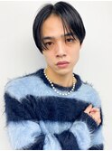 ショートセンターパートツーブロックナチュラルパーマ(清水)