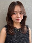 韓国レイヤーカット/フェイスレイヤー/前髪/韓国風バング
