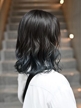 ココ 西葛西南口店(COコ) 西葛西グラデーションカラーターコイズブルー/西葛西美容室/韓国