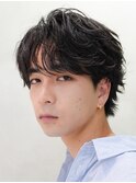 銀座センタパートニュアンスパーマルーズパーマメンズパーマ眉毛