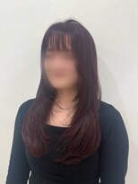 ジーナ 熊本(Zina)&nbsp;ワインレッド×レイヤーカット