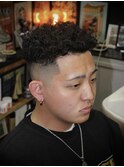 スキンフェード×パーマ
