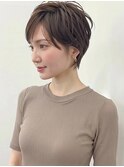 ココアブラウン/レイヤーショート/似合わせ春カラー小顔p越谷