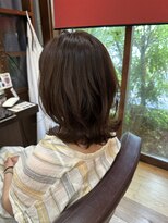 カットウェルズ ラブコオリヤマ 郡山店(Cut Well's Love Koriyama) ダークパープル/ナチュラルショート/ミルクブラウン/夏/郡山