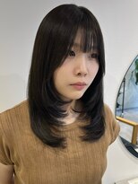 ラミエバイメルト 下北沢(lamie by melt)&nbsp;レイヤーカット ハッシュカット 顔まわりレイヤー グレージュ