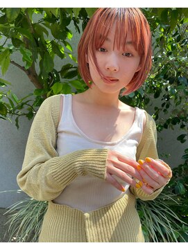 ソワ オモテサンドウ(SOIE OMOTESANDO) ピンクカラーが似合うミニボブ