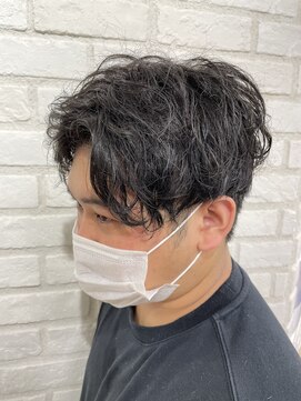 アッシュ 稲田堤店(Ash) スパイラルミックスパーマ×センターパート