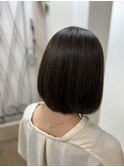 前下がりボブ ベルボブ ハイライト 髪質改善 デザインカラー