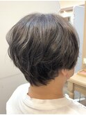 癖毛マッシュショート/アッシュグレー/福原遼華