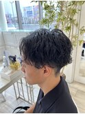 気分で変えれる2wa刈り上げマッシュyツイストスパイラルパーマ