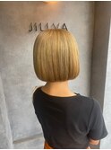 ハニーブロンドベージュ似合わせカットショートボブ立川