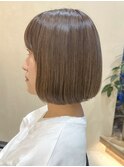 中明度ミルクティーベージュワンブリーチダメージレスハイトーン