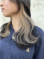 サクラ オモテサンドウ(SAKURA) 結んで隠せるバレないインナーカラー　ホワイトグレージュ