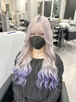 シェイロ(Cielro)&nbsp;ホワイトカラー×裾カラー/ラベンダーカラー