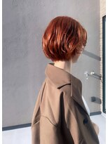 エスデザイン(es design) ショートボブ×オレンジカラー